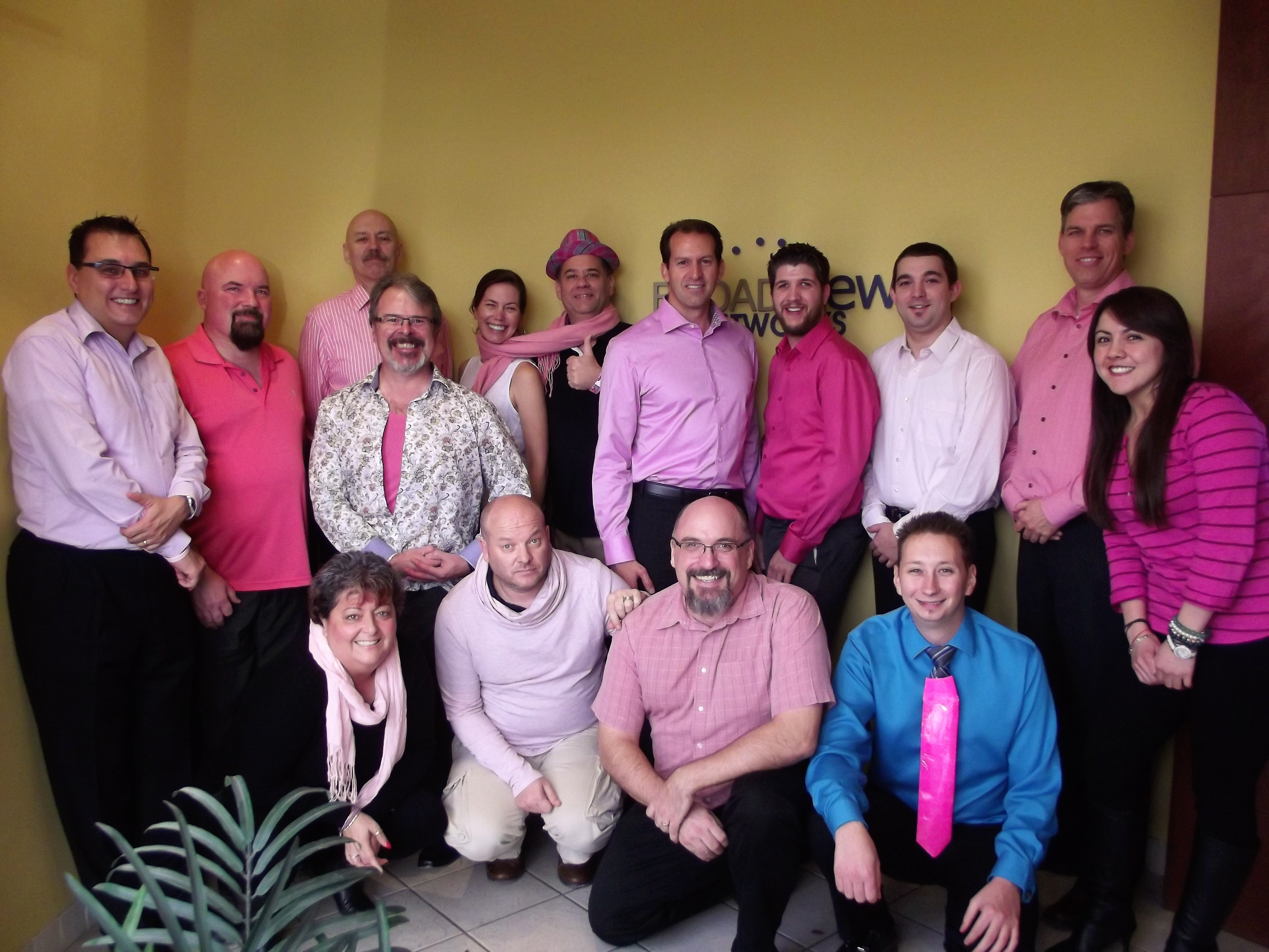 Wear It Pink Day Broadview Networks